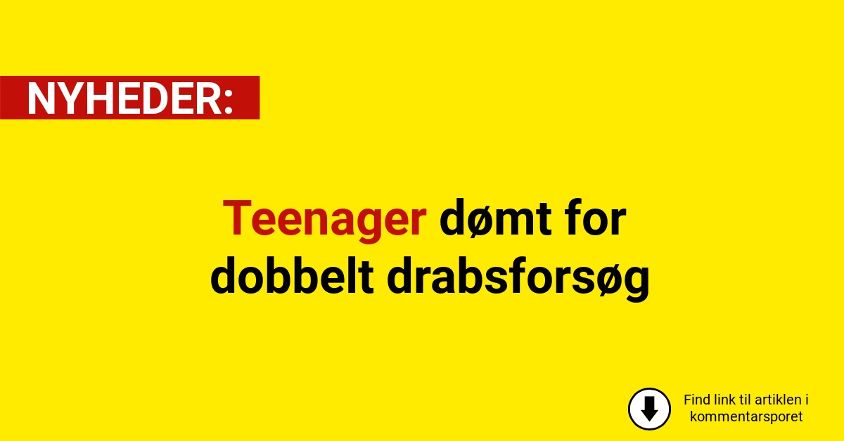 Teenager dømt for dobbelt drabsforsøg