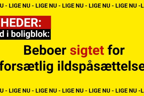 Brand i boligblok: Beboer sigtet for forsætlig ildspåsættelse