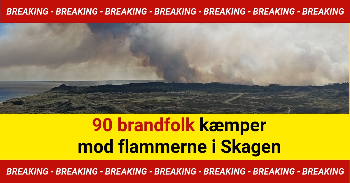90 brandfolk kæmper mod flammerne i Skagen