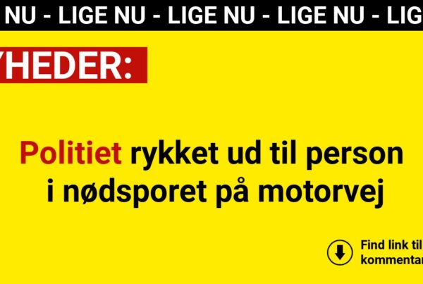Politiet rykket ud til person i nødsporet på motorvej