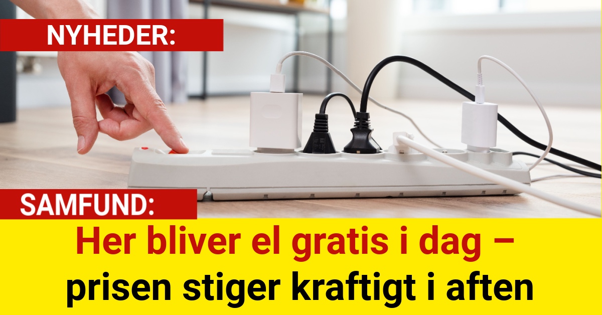 Her bliver el gratis i dag – prisen stiger kraftigt i aften