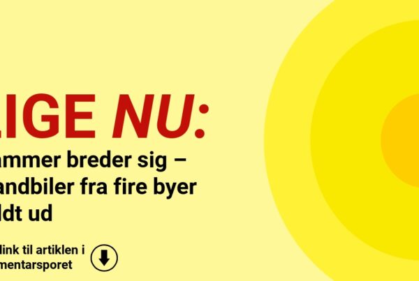 Flammer breder sig – brandbiler fra fire byer kaldt ud