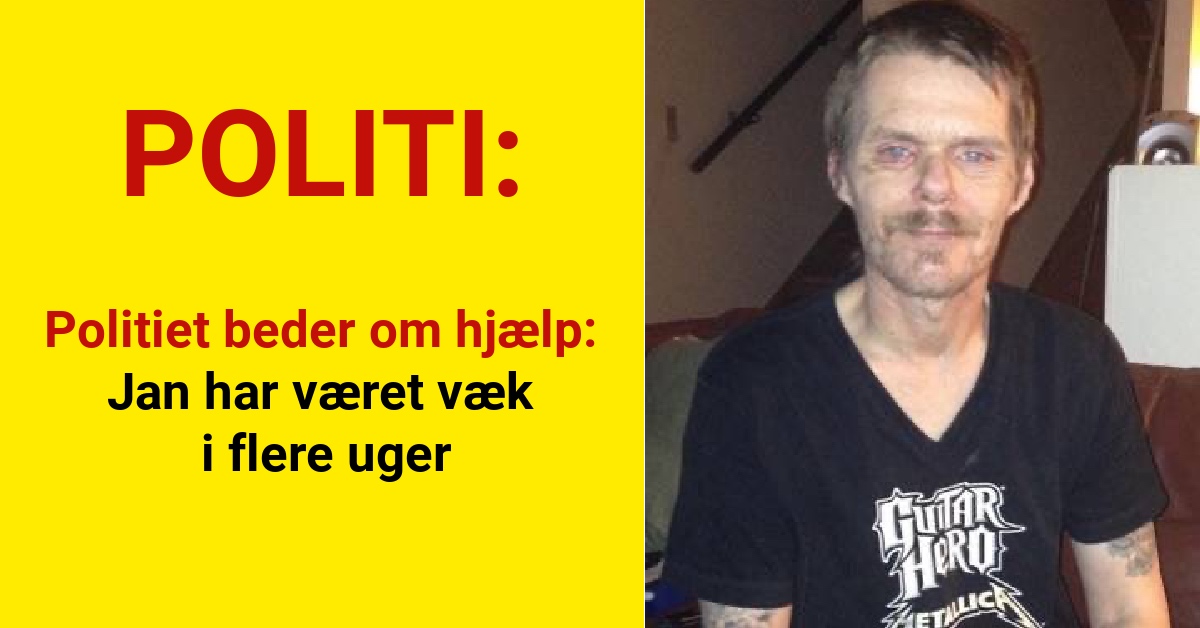 Politiet beder om hjælp: Jan har været væk i flere uger
