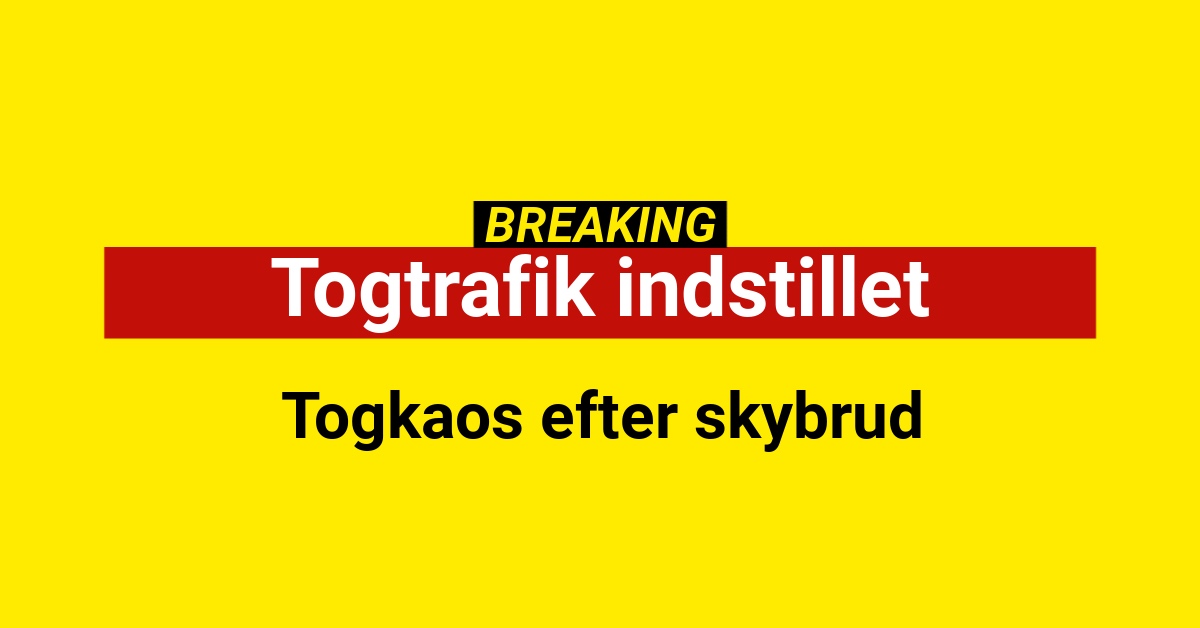 Togkaos efter skybrud: Togtrafik indstillet