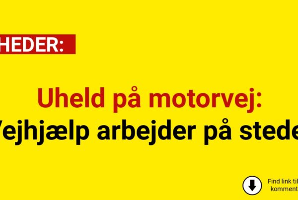 Uheld på motorvej: Vejhjælp arbejder på stedet