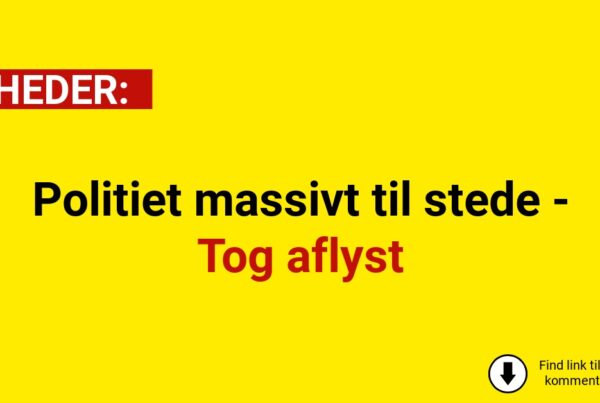 Politiet massivt til stede - Tog aflyst