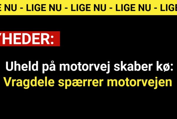 Uheld på motorvej skaber kø: Vragdele spærrer motorvejen