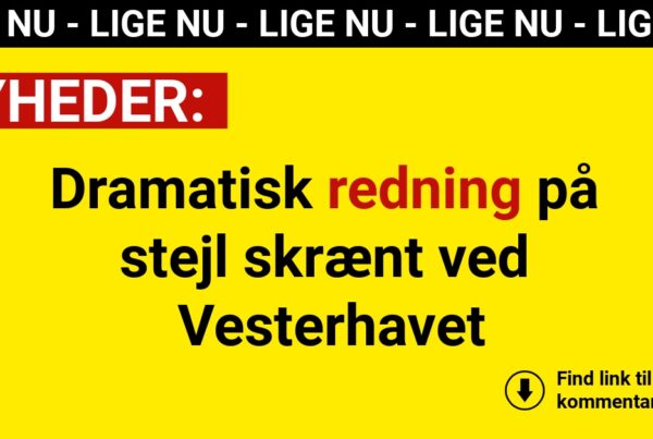 Dramatisk redning på stejl skrænt ved Vesterhavet