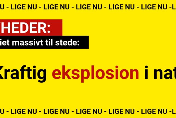 Kraftig eksplosion i nat: Politiet massivt til stede