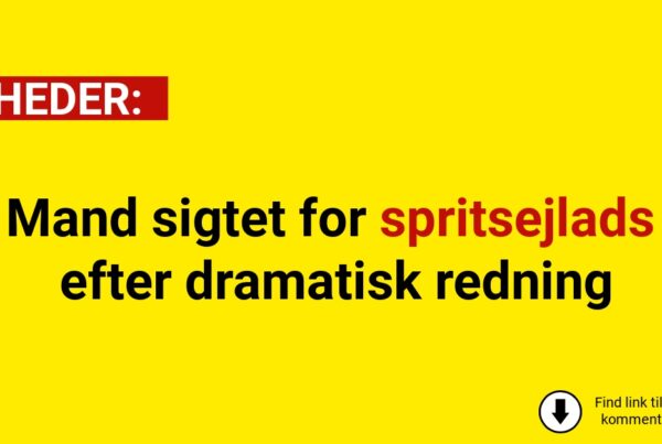 Mand sigtet for spritsejlads efter dramatisk redning