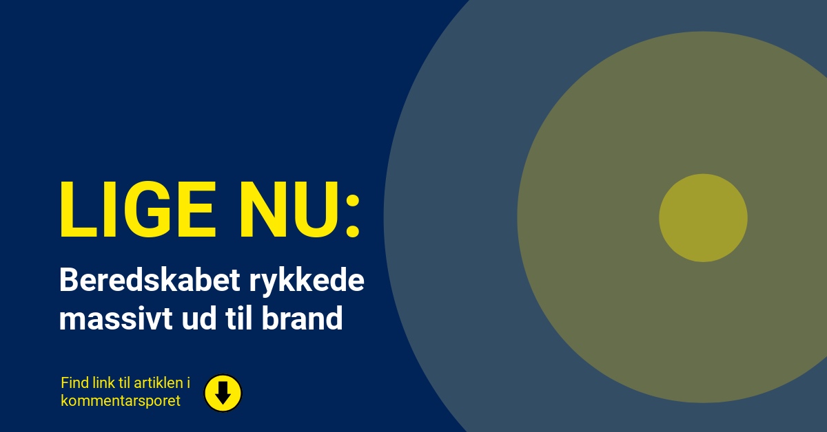 Beredskabet rykkede massivt ud til brand