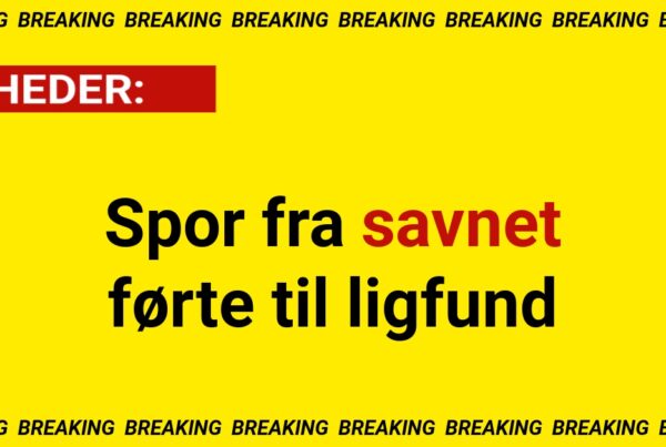Spor fra savnet førte til ligfund