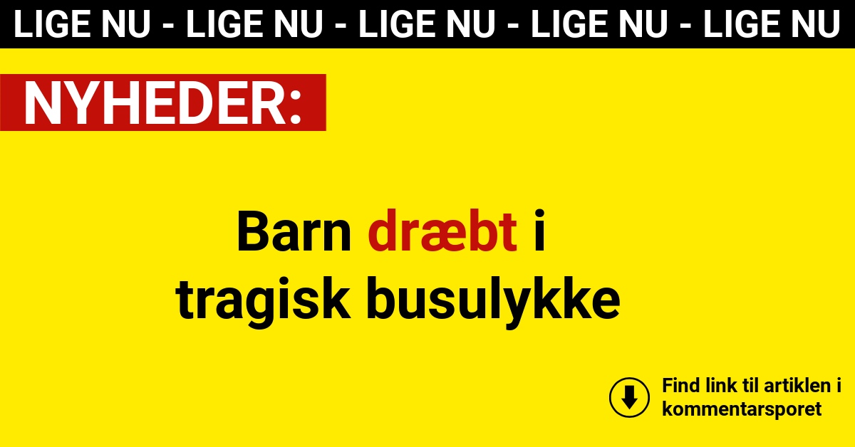 Barn dræbt i tragisk busulykke