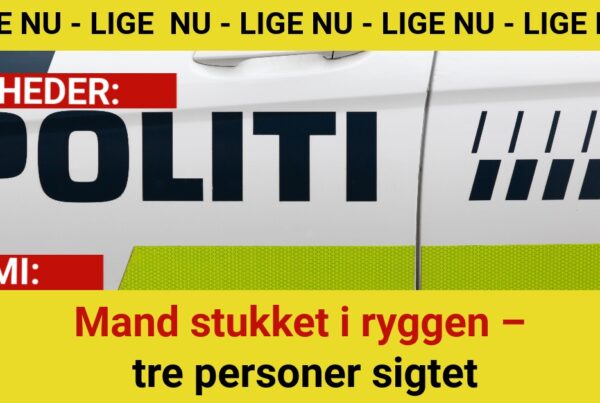 Mand stukket i ryggen – tre personer sigtet