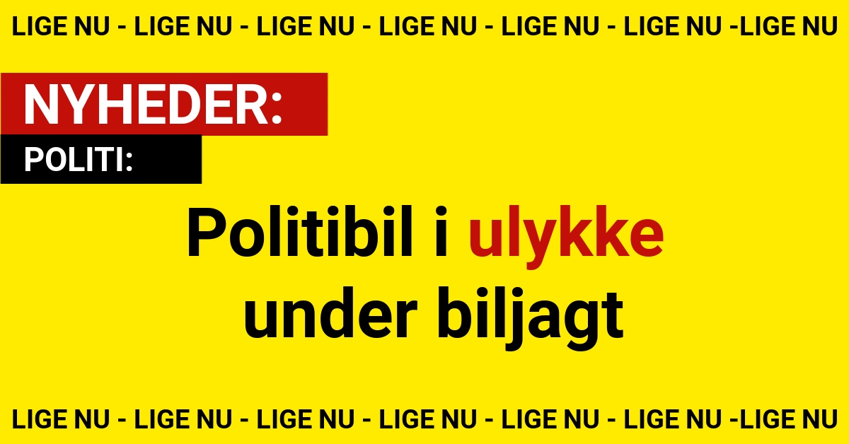 Politibil i ulykke under biljagt
