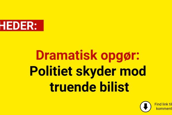 Dramatisk opgør: Politiet skyder mod truende bilist