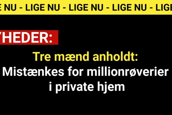 Tre mænd anholdt: Mistænkes for millionrøverier i private hjem