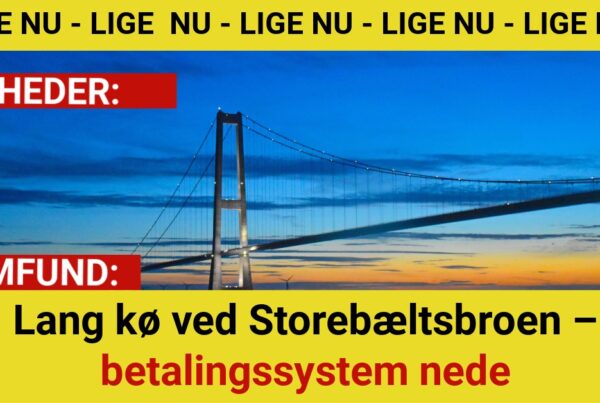 Lang kø ved Storebæltsbroen – betalingssystem nede