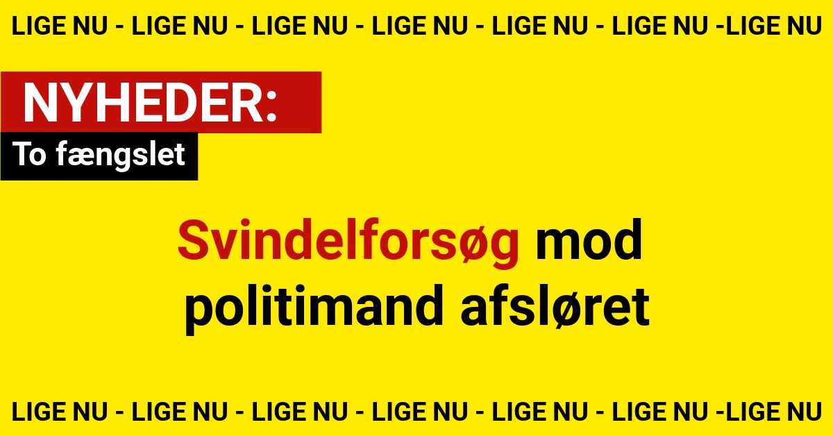 Svindelforsøg mod politimand afsløret – to fængslet