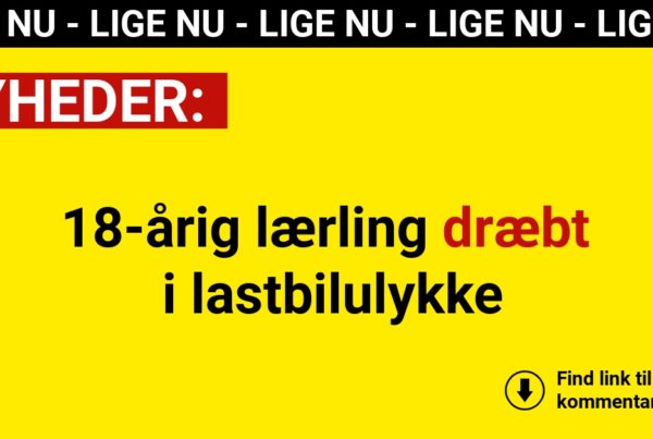 18-årig lærling dræbt i lastbilulykke