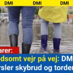 Voldsomt vejr på vej: DMI varsler skybrud og torden