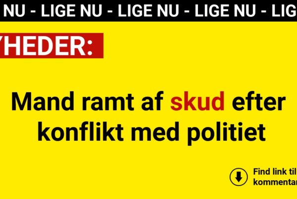 Mand ramt af skud efter konflikt med politiet