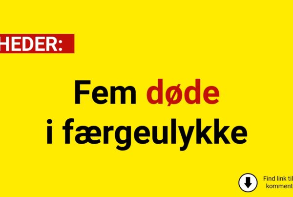 Fem døde i færgeulykke