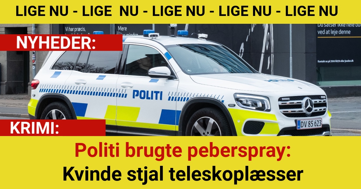 Politi brugte peberspray: Kvinde stjal teleskoplæsser