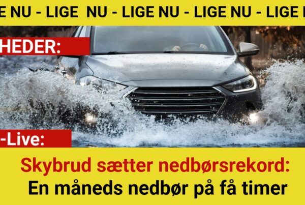Skybrud sætter nedbørsrekord: En måneds nedbør på få timer