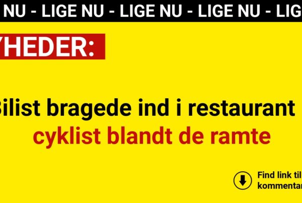 Bilist bragede ind i restaurant – cyklist blandt de ramte