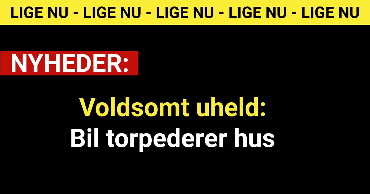 Voldsomt uheld: Bil torpederer hus