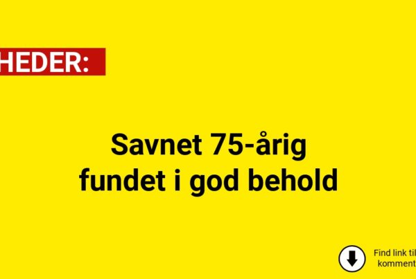 Savnet 75-årig fundet i god behold