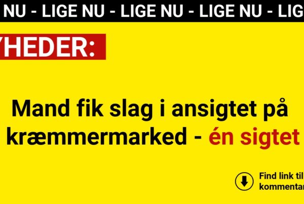Mand fik slag i ansigtet på kræmmermarked - én sigtet