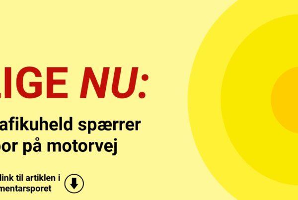Trafikuheld spærrer spor på motorvej