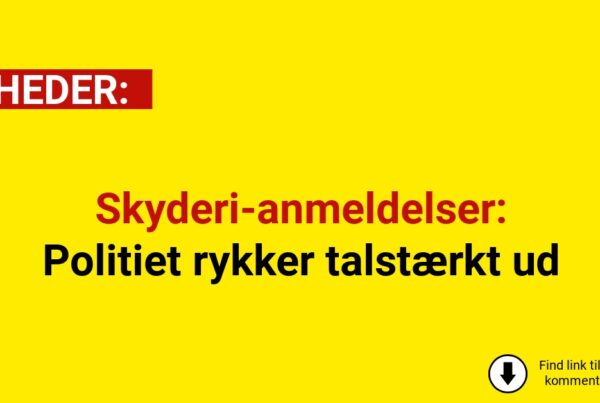 Skyderi-anmeldelser: Politiet rykker talstærkt ud