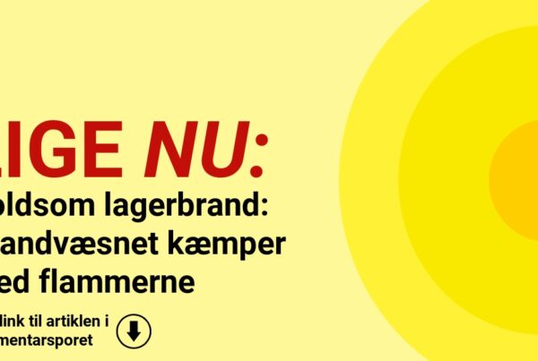 Voldsom lagerbrand: Brandvæsnet kæmper med flammerne