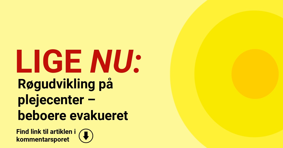 Røgudvikling på plejecenter – beboere evakueret