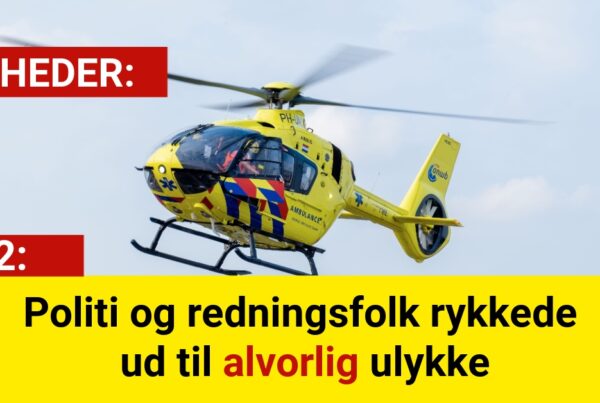 Politi og redningsfolk rykkede ud til alvorlig ulykke