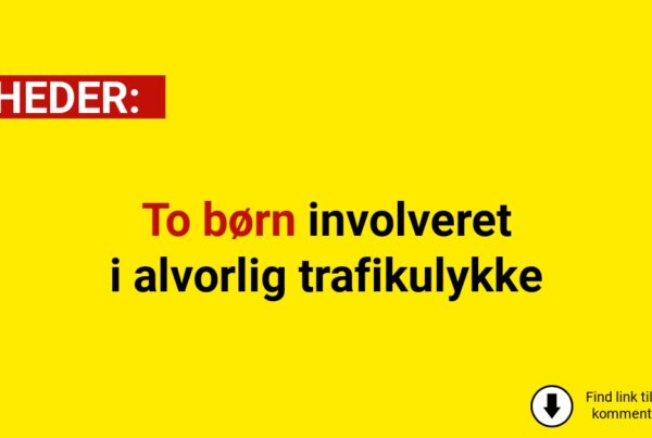 To børn involveret i alvorlig trafikulykke