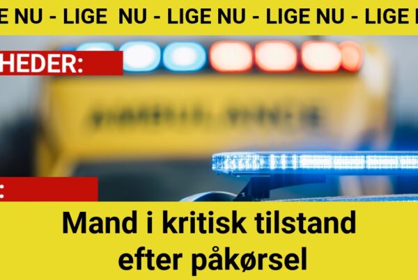 Mand i kritisk tilstand efter påkørsel