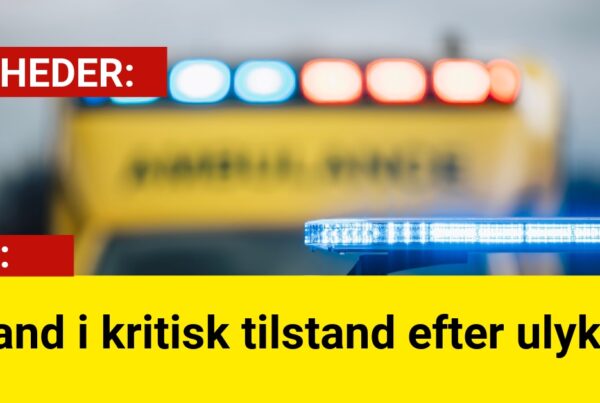 Mand i kritisk tilstand efter ulykke