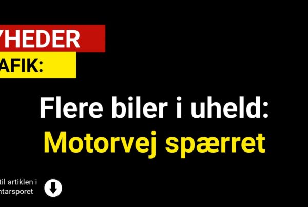 Flere biler i uheld: Motorvej spærret