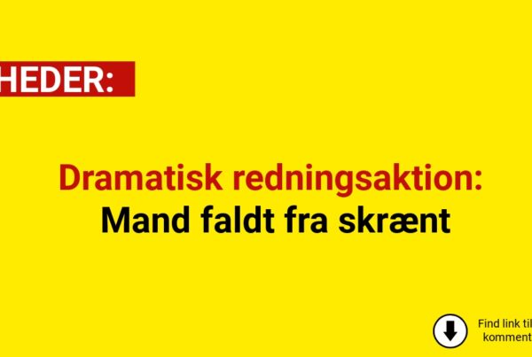 Dramatisk redningsaktion: Mand faldt fra skrænt