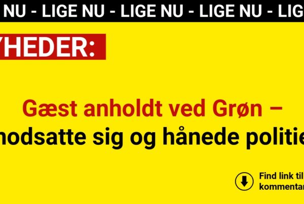 Gæst anholdt ved Grøn – modsatte sig og hånede politiet