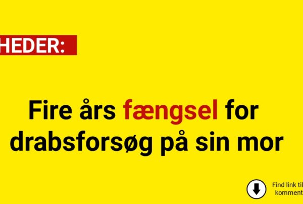 Fire års fængsel for drabsforsøg på sin mor