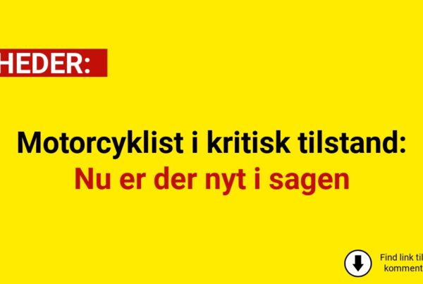 Motorcyklist i kritisk tilstand: Nu er der nyt i sagen
