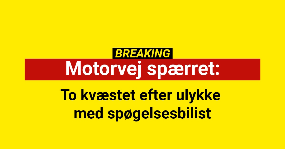 To kvæstet efter ulykke med spøgelsesbilist
