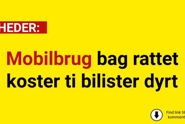 Mobilbrug bag rattet koster ti bilister dyrt