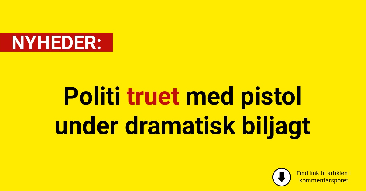 Politi truet med pistol under dramatisk biljagt