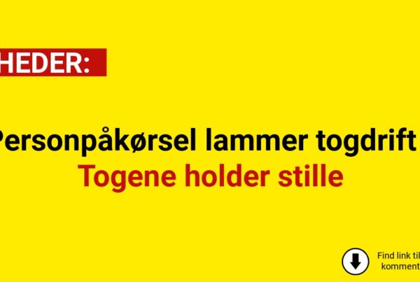 Personpåkørsel lammer togdrift - Togene holder stille